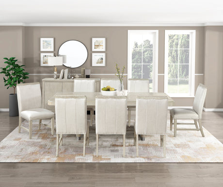 Clara Light Gray Expandable Dining Table from Homelegance - Luna Furniture