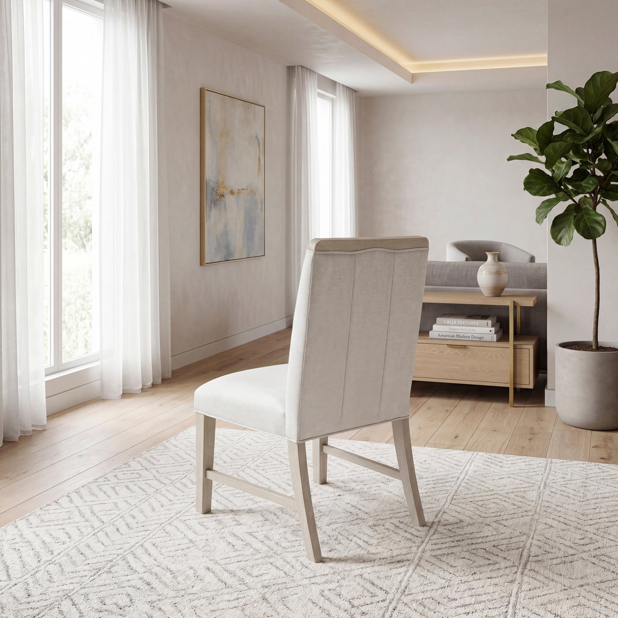 Clara Light Gray Dining Side Chair, Set of 2