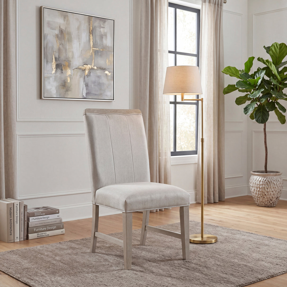 Clara Light Gray Dining Side Chair, Set of 2