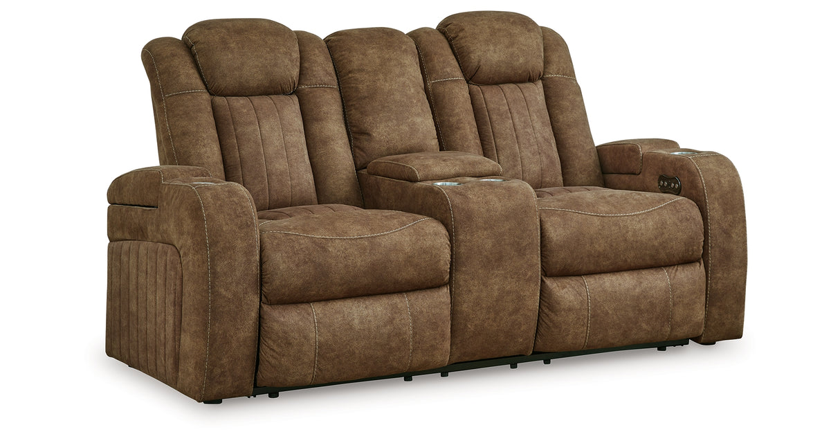Wolfridge Brindle Power Reclining Sofa, Loveseat and Recliner from Ashley Furniture - Luna Furniture