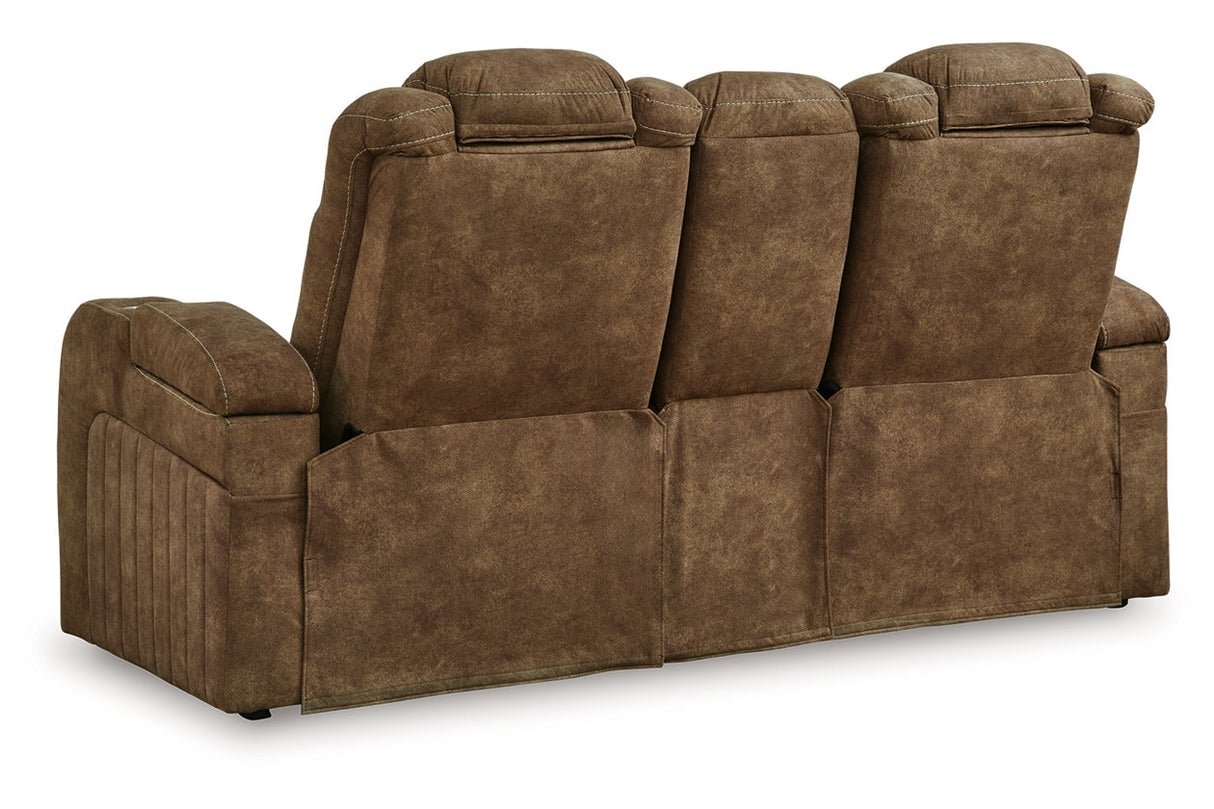 Wolfridge Brindle Power Reclining Sofa, Loveseat and Recliner from Ashley - Luna Furniture