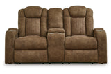 Wolfridge Brindle Power Reclining Sofa, Loveseat and Recliner from Ashley - Luna Furniture