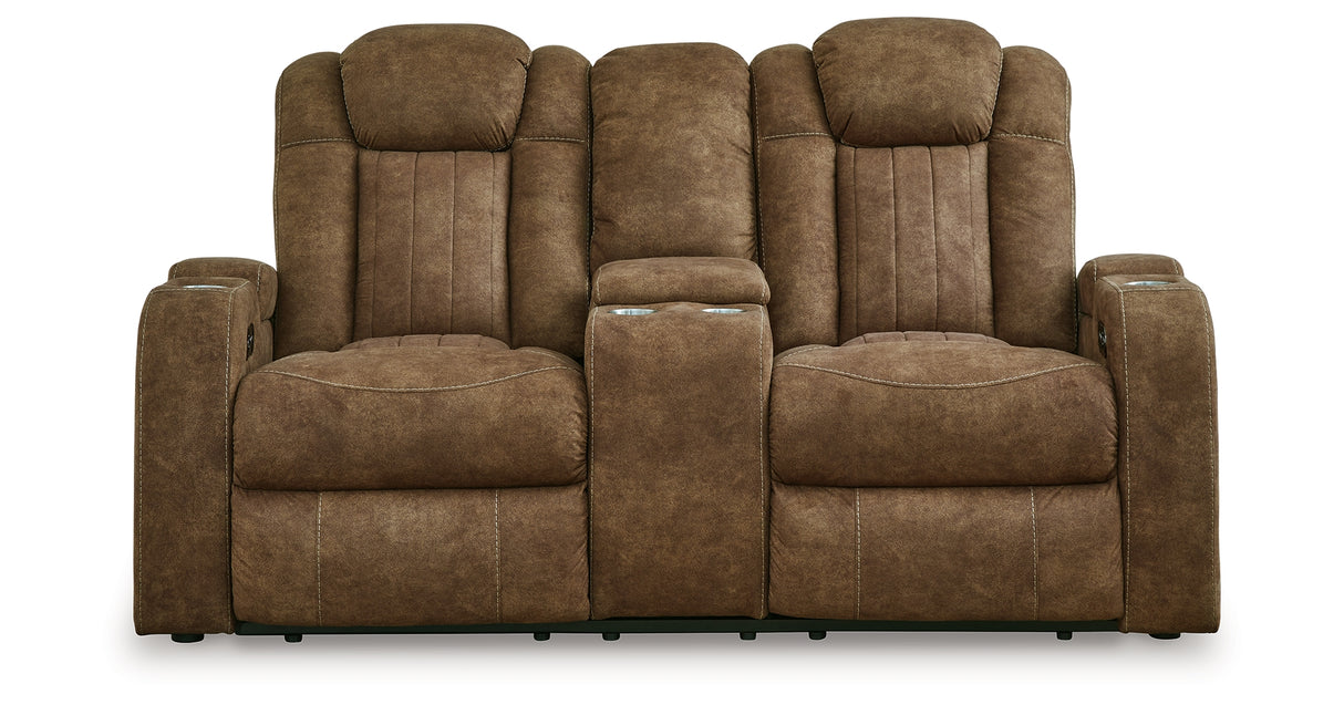 Wolfridge Brindle Power Reclining Sofa, Loveseat and Recliner from Ashley Furniture - Luna Furniture