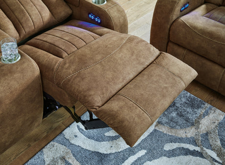 Wolfridge Brindle Power Reclining Sofa, Loveseat and Recliner from Ashley - Luna Furniture