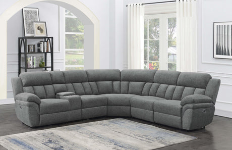 Bahrain Charcoal 6-Piece Upholstered Power Sectional from Coaster - Luna Furniture