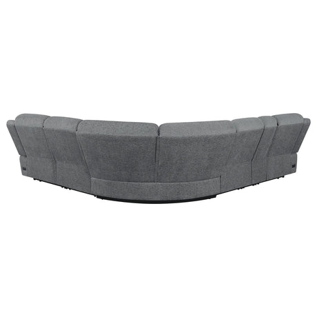 Bahrain Charcoal 6-Piece Upholstered Power Sectional from Coaster - Luna Furniture