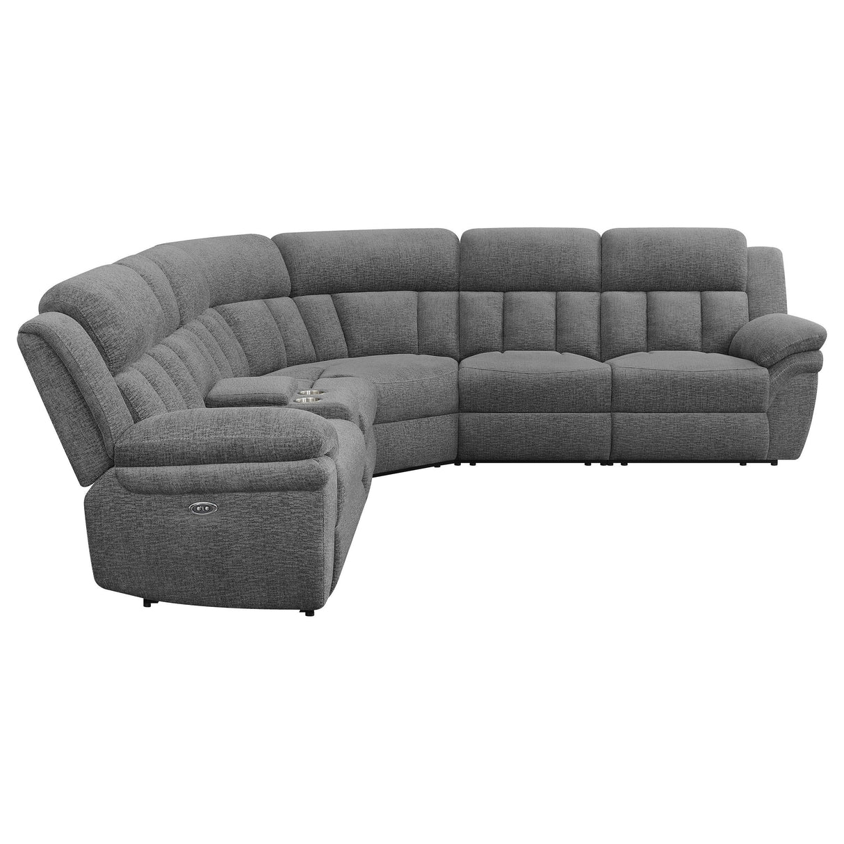 Bahrain Charcoal 6-Piece Upholstered Power Sectional from Coaster - Luna Furniture