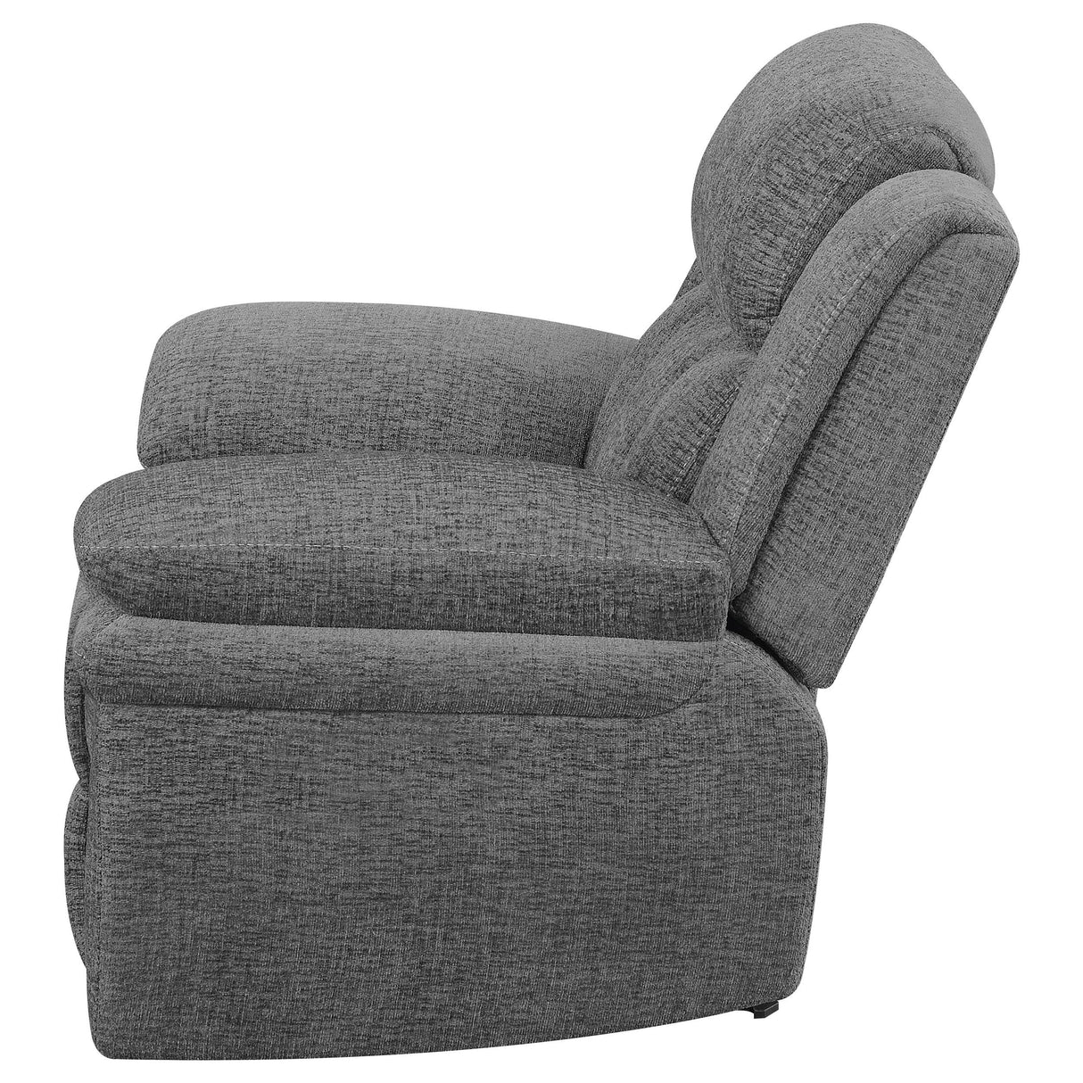 Bahrain Charcoal Upholstered Power Glider Recliner from Coaster - Luna Furniture