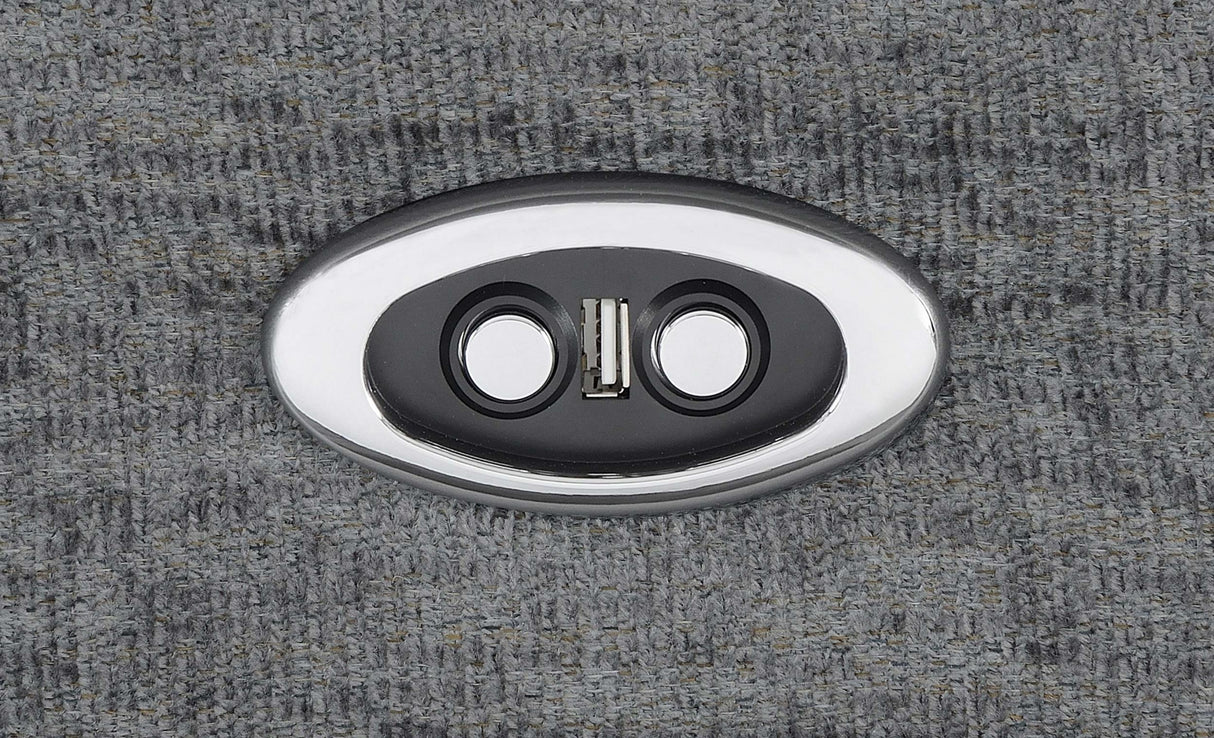 Bahrain Charcoal Upholstered Power Glider Recliner from Coaster - Luna Furniture