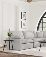 Collins Gray Upholstered Armless Chair from Coaster - Luna Furniture