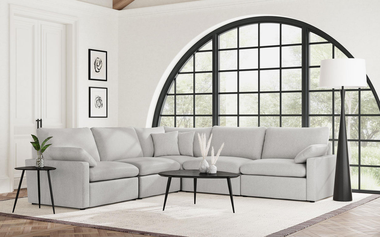 Collins Gray Upholstered Armless Chair from Coaster - Luna Furniture