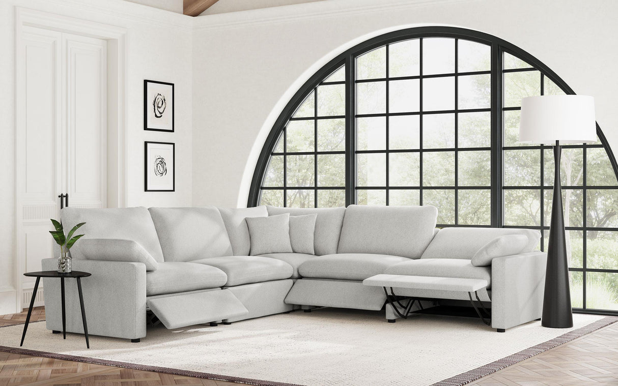 Collins Upholstered Armless Power Recliner Grey from Coaster - Luna Furniture