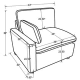 Collins Upholstered LAF Power Recliner Grey from Coaster - Luna Furniture