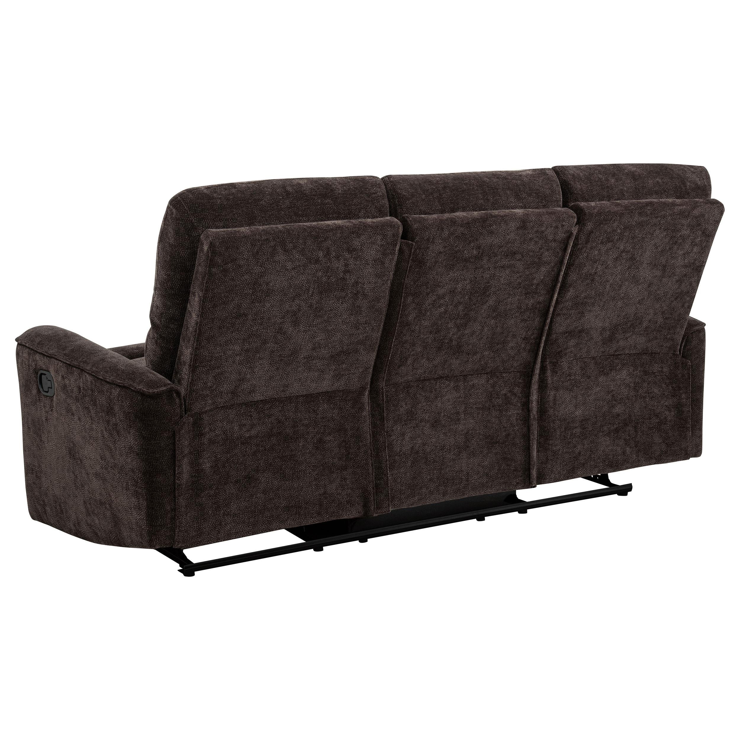 Navarro Dark Brown 2-Piece Upholstered Reclining Sofa Set – Luna