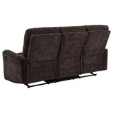 Navarro Dark Brown 2-Piece Upholstered Reclining Sofa Set from Coaster - Luna Furniture