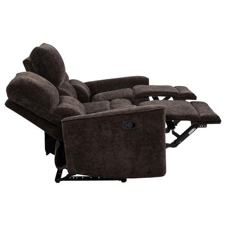 Navarro Dark Brown 2-Piece Upholstered Reclining Sofa Set from Coaster - Luna Furniture