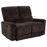 Navarro Dark Brown 2-Piece Upholstered Reclining Sofa Set from Coaster - Luna Furniture
