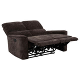 Navarro Dark Brown 2-Piece Upholstered Reclining Sofa Set from Coaster - Luna Furniture
