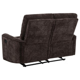 Navarro Dark Brown 2-Piece Upholstered Reclining Sofa Set from Coaster - Luna Furniture