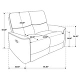Navarro Dark Brown 3-Piece Upholstered Reclining Sofa Set from Coaster - Luna Furniture
