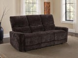 Navarro Dark Brown Chenille Upholstered Reclining Sofa from Coaster - Luna Furniture
