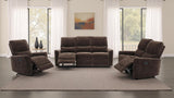 Navarro Dark Brown Chenille Upholstered Reclining Sofa from Coaster - Luna Furniture
