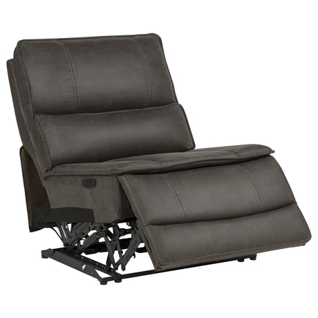 Marcell Gray 7-Piece L-Shaped Power Reclining Sectional with Dual Consoles from Coaster - Luna Furniture