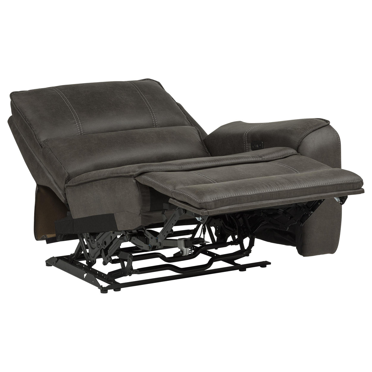 Marcell Gray RAF Power Recliner with USB Charging from Coaster - Luna Furniture