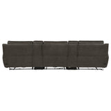 Marcell Gray 5-Piece 3-Seat Power Home Theater Seating with Dual Consoles from Coaster - Luna Furniture