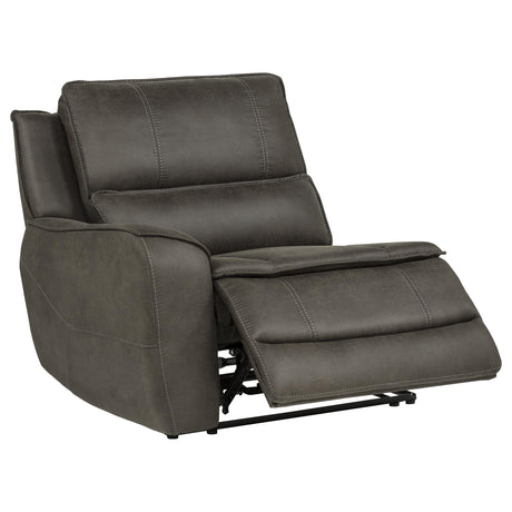 Marcell Gray 3-Piece Transitional Power Reclining Sofa with USB Charging from Coaster - Luna Furniture