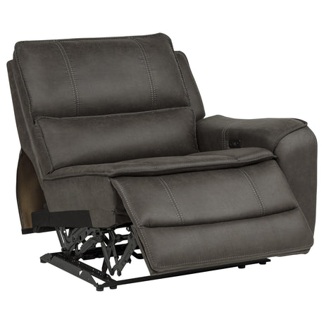 Marcell Gray 3-Piece Transitional Power Reclining Sofa with USB Charging from Coaster - Luna Furniture