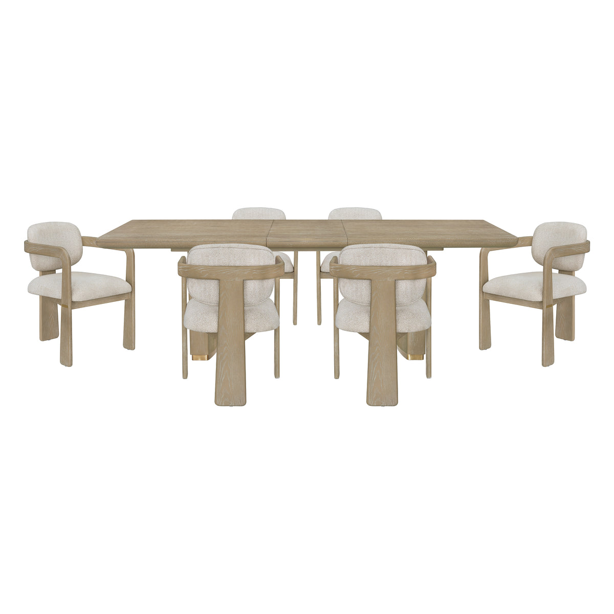 Niche Oak/Beige 7-Piece Expandable Dining Set from Homelegance - Luna Furniture