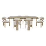 Niche Oak/Beige 7-Piece Expandable Dining Set from Homelegance - Luna Furniture
