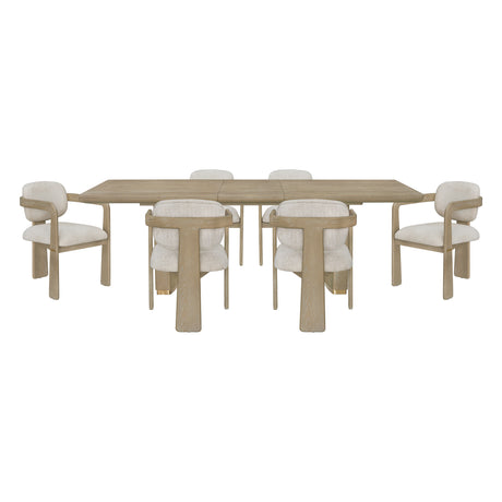 Niche Oak/Beige 7-Piece Expandable Dining Set from Homelegance - Luna Furniture