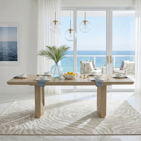 Niche Oak/Beige Expandable Dining Room Set from Homelegance - Luna Furniture