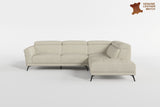 Giselle Blue Leather 2-Piece Sectional with Left Chaise from Homelegance - Luna Furniture