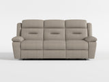 Laconia Latte Leather Power Double Reclining Sofa from Homelegance - Luna Furniture