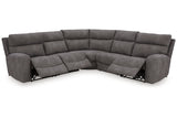 Next-Gen DuraPella Slate 5-Piece Power Reclining Sectional from Ashley - Luna Furniture