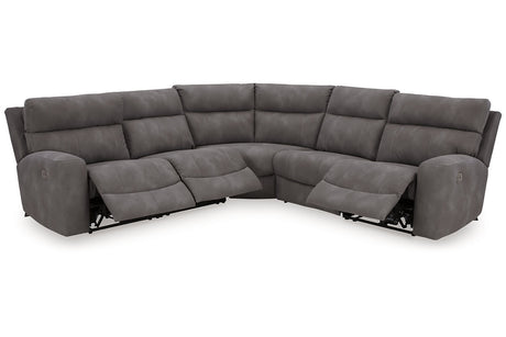 Next-Gen DuraPella Slate 5-Piece Power Reclining Sectional from Ashley - Luna Furniture