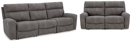 Next-Gen Slate DuraPella Sofa and Loveseat from Ashley - Luna Furniture
