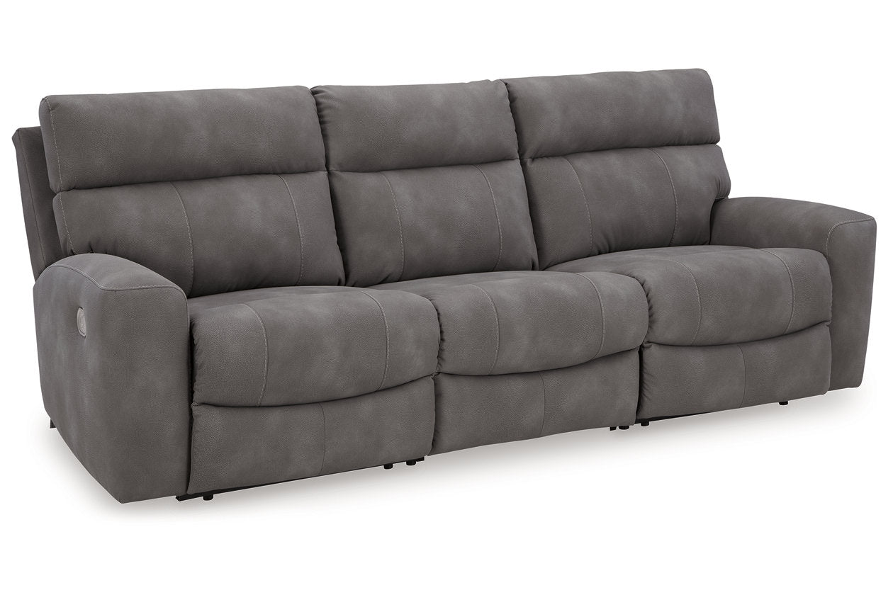 Next-Gen DuraPella Slate 3-Piece Power Reclining Sectional Sofa from Ashley - Luna Furniture