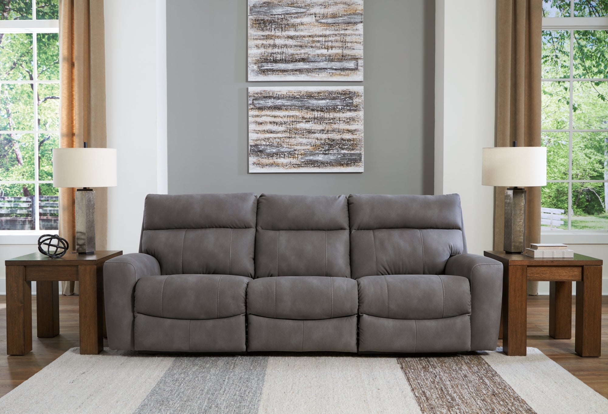 Ashley Next-Gen DuraPella Slate Power Reclining Living Room Set