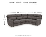 Next-Gen Durapella Slate 4-Piece Power Reclining Sectional from Ashley - Luna Furniture