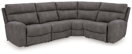 Next-Gen Durapella Slate 4-Piece Power Reclining Sectional from Ashley - Luna Furniture