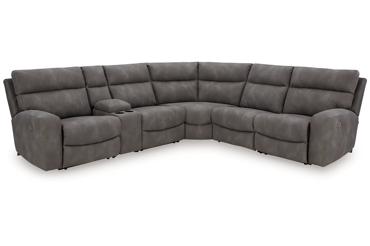 Next-Gen DuraPella Slate 6-Piece Power Reclining Sectional from Ashley - Luna Furniture