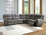 Next-Gen DuraPella Slate 6-Piece Power Reclining Sectional from Ashley Furniture - Luna Furniture