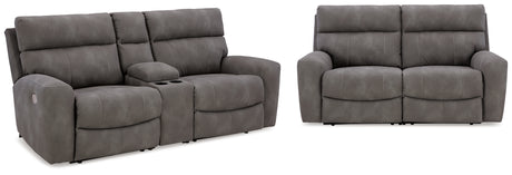 Next-Gen Slate DuraPella Sofa and Loveseat from Ashley - Luna Furniture