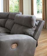 Next-Gen DuraPella Slate 6-Piece Power Reclining Sectional from Ashley - Luna Furniture