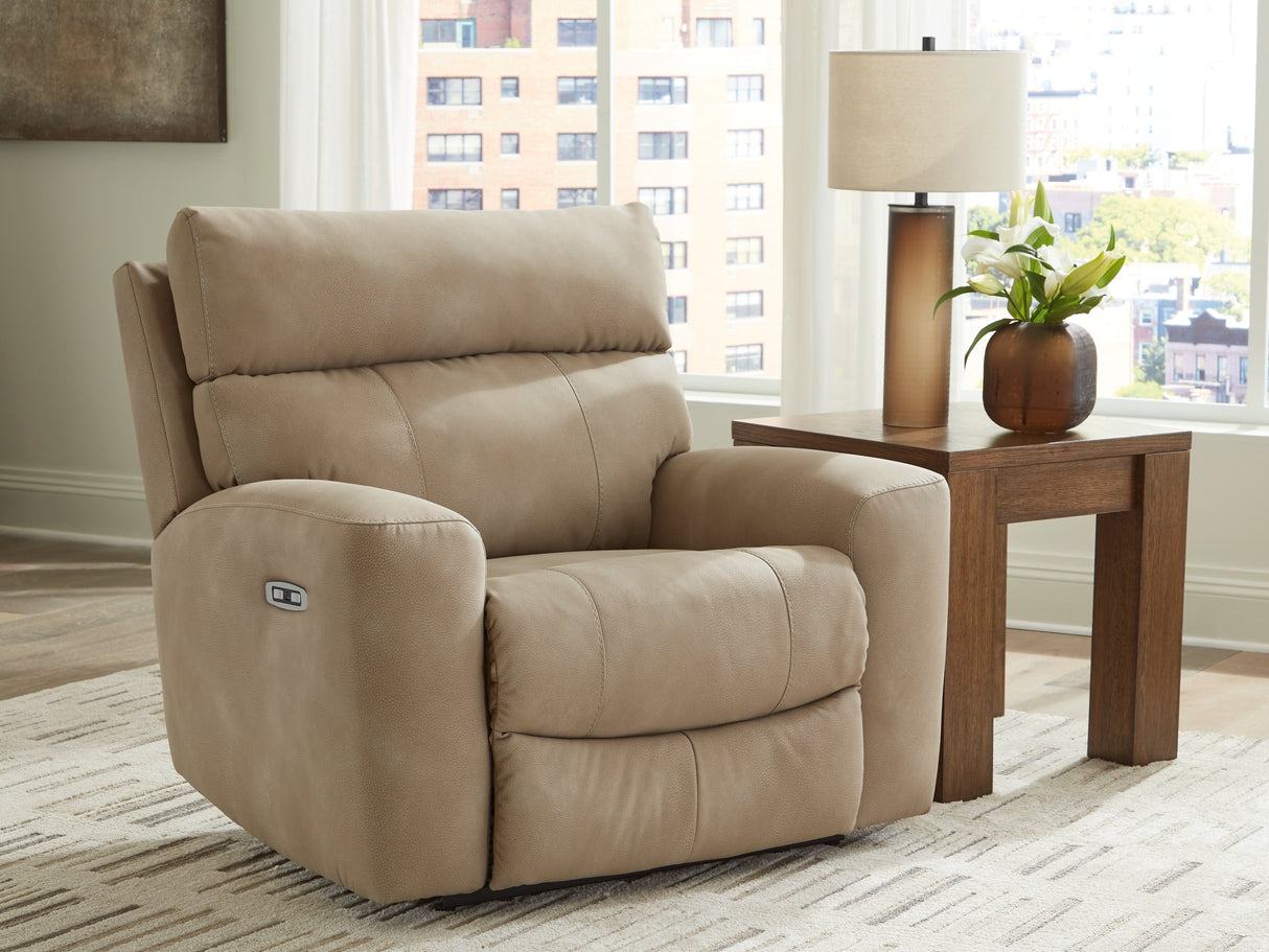 Next-Gen DuraPella Sand Power Recliner from Ashley - Luna Furniture