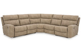 Next-Gen DuraPella Sand 5-Piece Power Reclining Sectional from Ashley - Luna Furniture